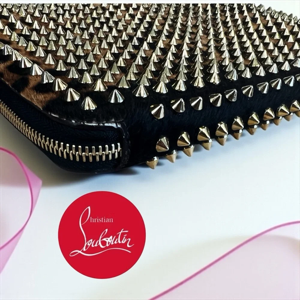 Christian Louboutin Cris Spikes Ponyskin iPad,Tablet,Case,or Clutch A BEAUTY! - Picture 5 of 12